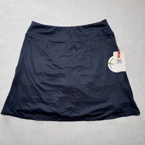 Tail White Label Pull On Stretch Skort 18" Zip Pockets Womens Black Size XS NWT